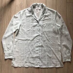 Vintage Tradition White Chiffon Blouse